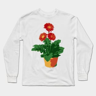 Gerbera - vector image Long Sleeve T-Shirt